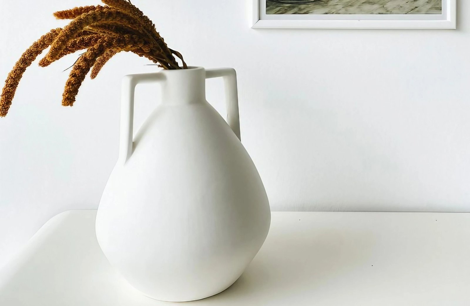 Vazo dekorative, e bardhë, Evila Originals, CY0129, 22x22x27cm