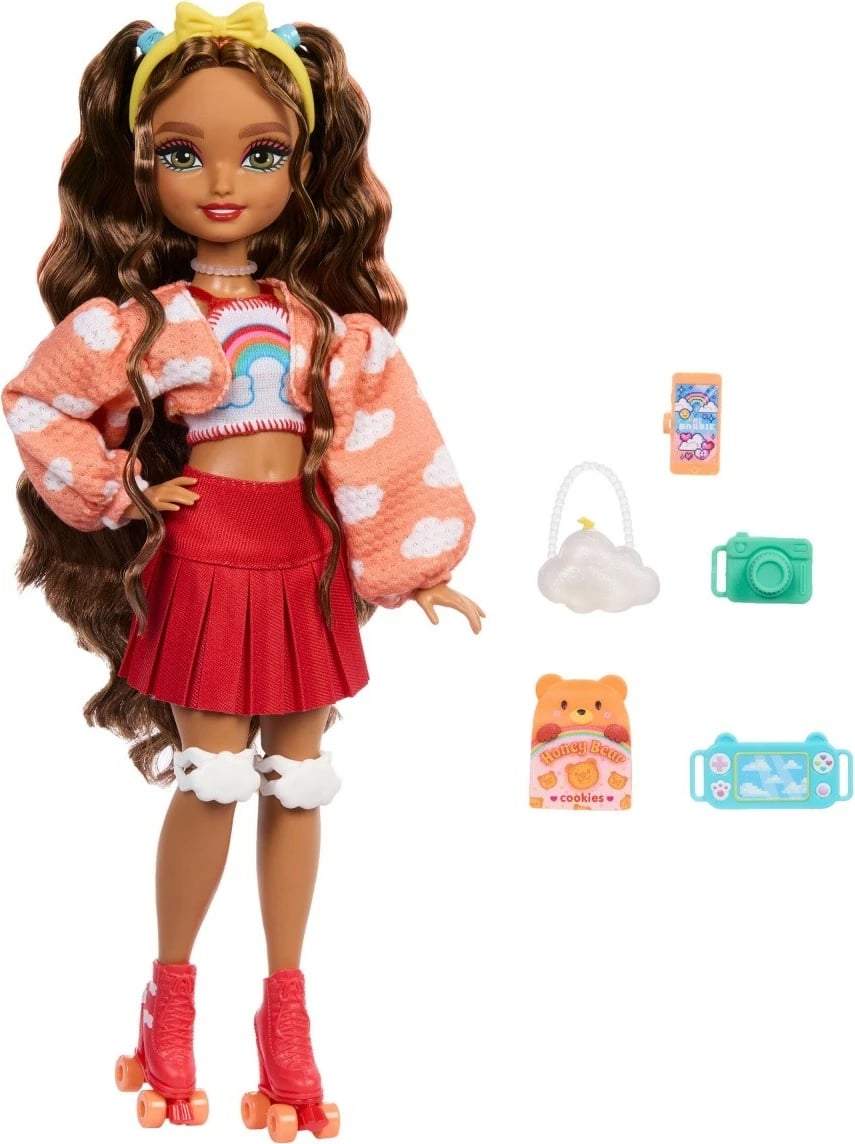 Kukull Barbie Dream Besties Teresa me patina, set me aksesorë