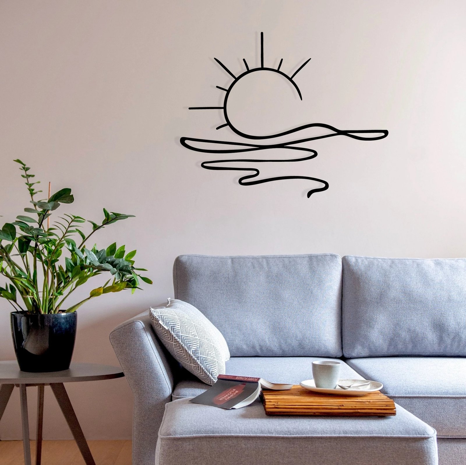 Aksesor dekorativ metalik për mur, Wallity, Alborada