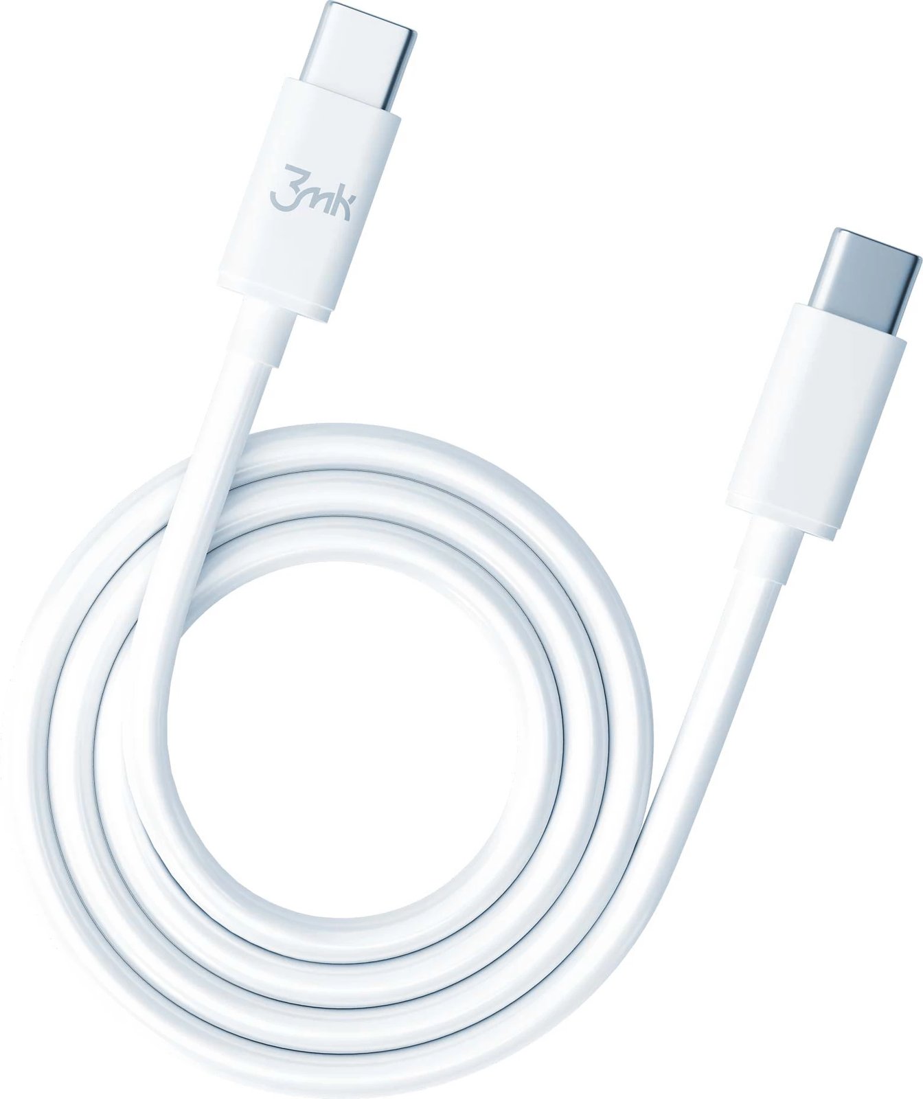 Kabllo USB-C në USB-C 3mk Hyper Cable, 2m, 100W, Bardhë