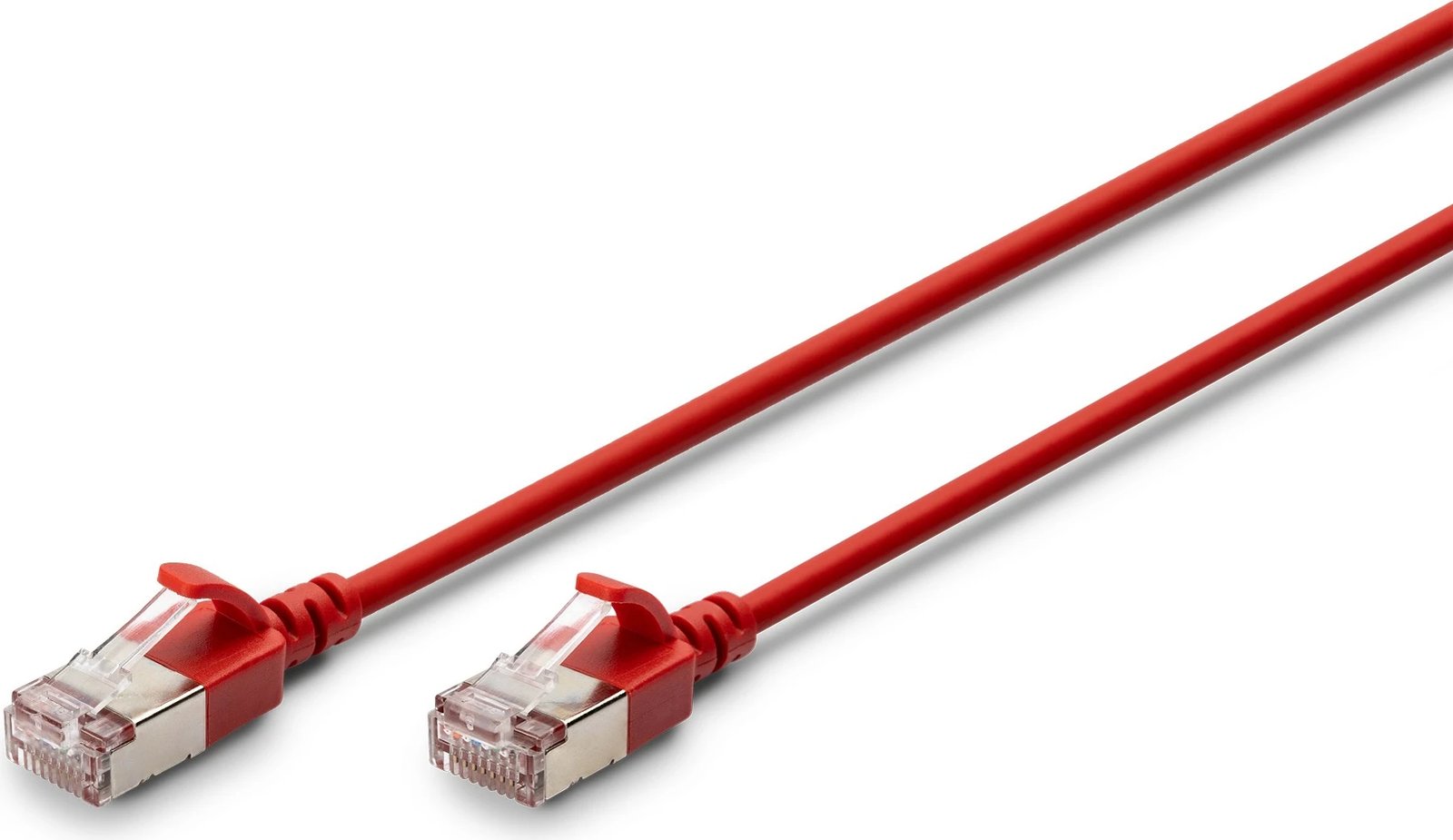 Kabëll rrjeti Digitus CAT 6A F-FTP Slim, 0.5m, RJ-45, i kuq
