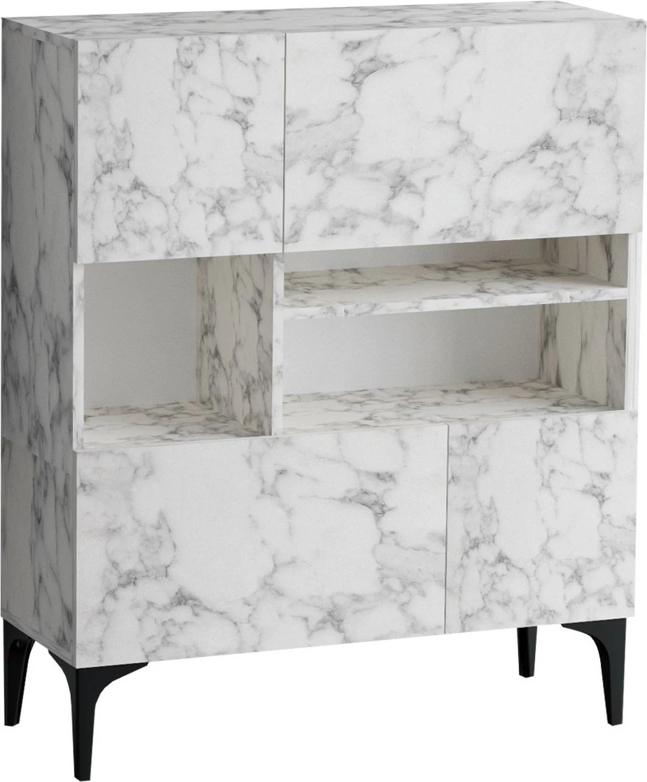 Konsolë Hanah Home, Krista, ngjyrë mermeri Carrara