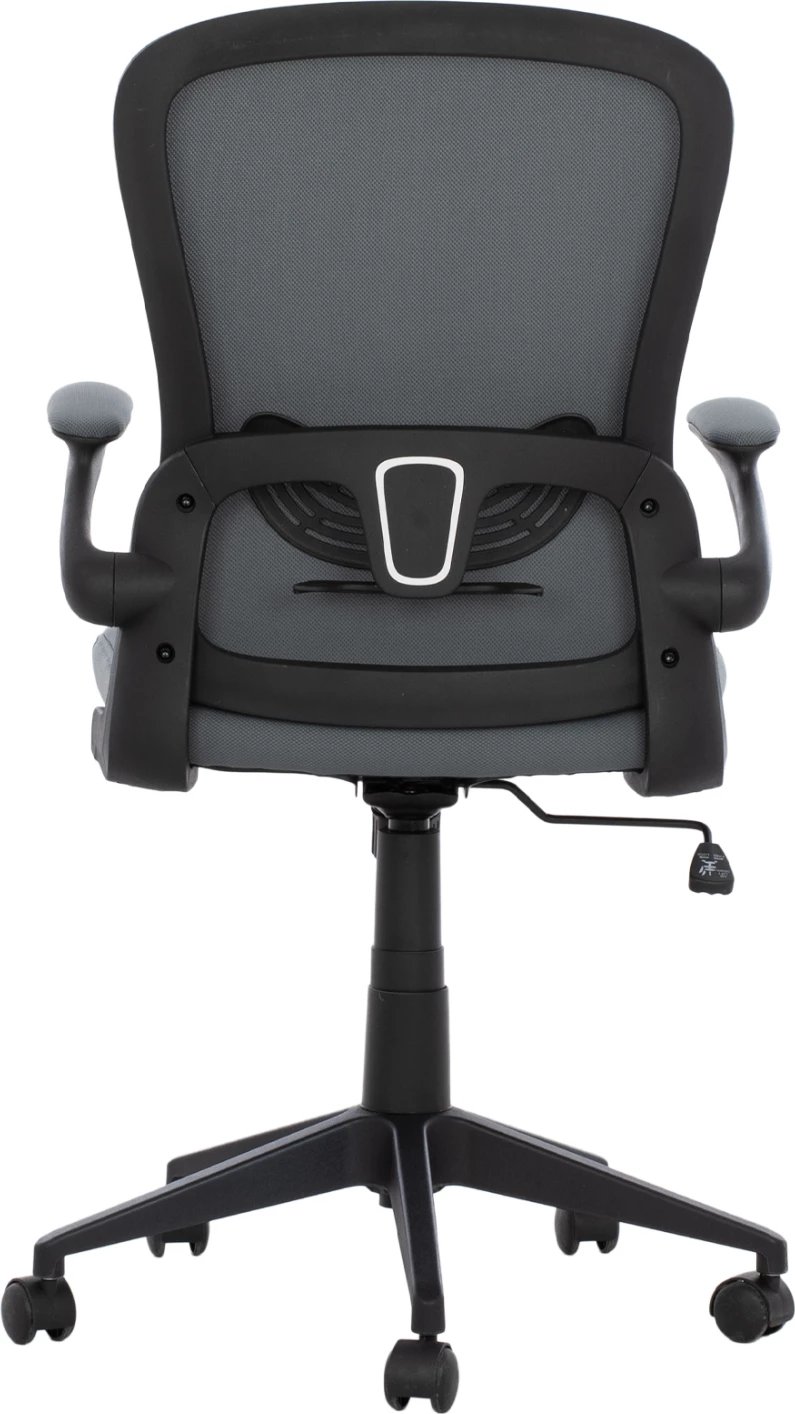 Karrige zyre FH1, kornizë e zezë, pëlhurë rrjetë gri, 60x56x105