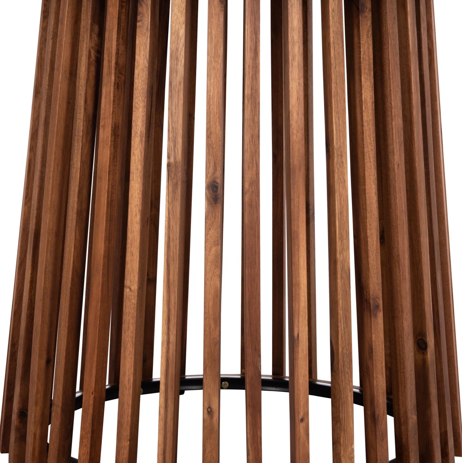 Tavolinë e rrumbullakët për jashtë, cement dhe dru akacie, CRISTOBAL FH6235, 120x77cm