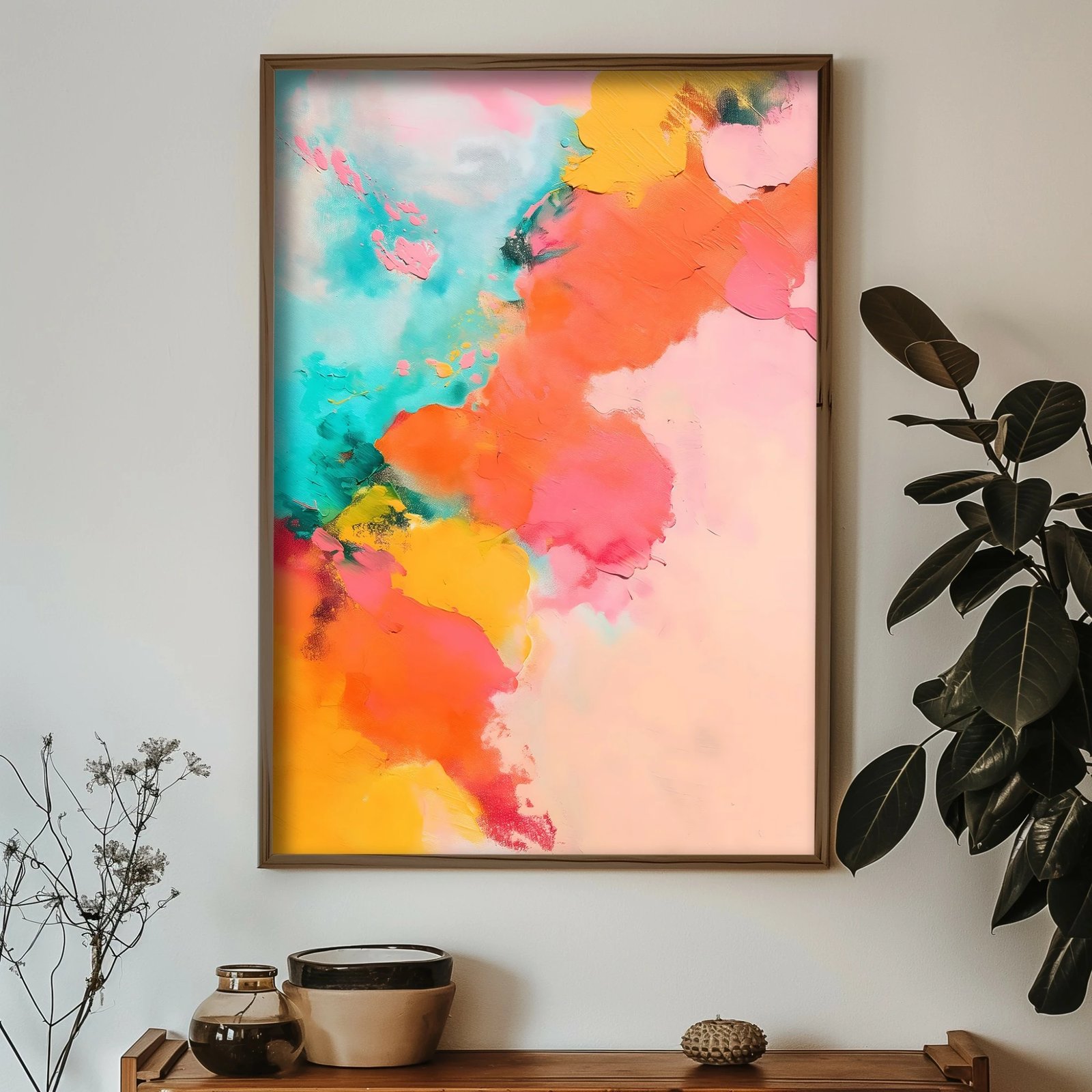 Pikturë dekorative me kornizë MDF, shumëngjyrëshe, Wallity GE173-L