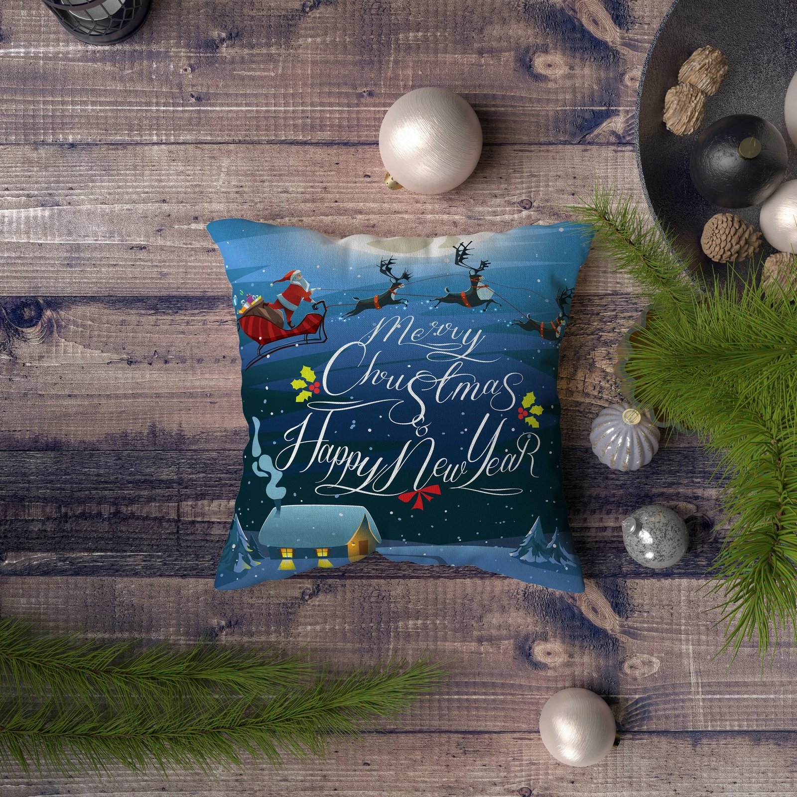 Jastëk dekorativ Aberto Design, NYXMAS115, shumëngjyrësh, 43x43cm