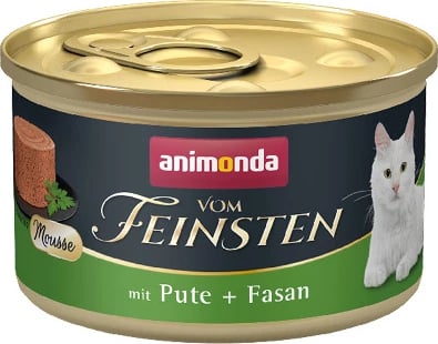 Ushqim i lëngëshëm për mace Vom Feinsten Mousse pulë +fazan, 85 gr