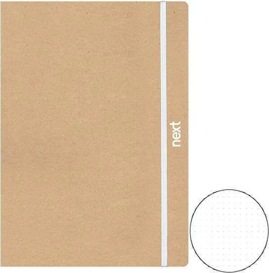 Fletore Next eco dots me elastik, 17x25cm, 1 lëndë, 160 faqe