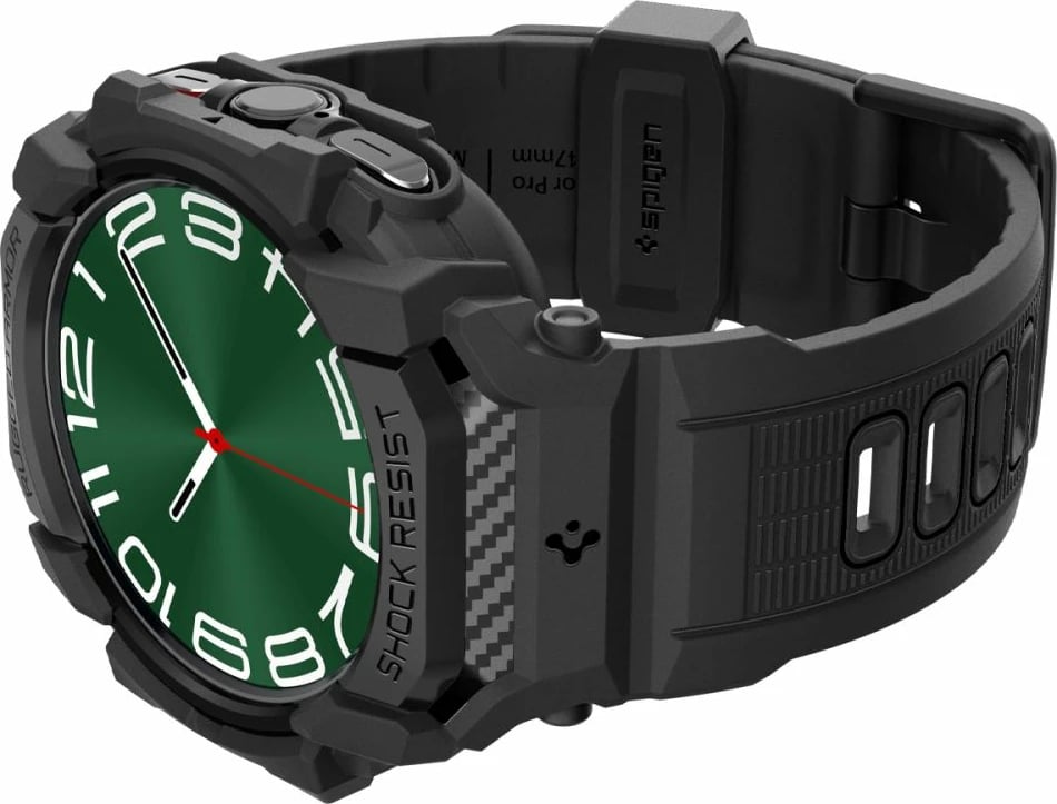 Mbështjellës Spigen Rugged Armor Pro për Samsung Galaxy Watch Ultra 47mm, i zi