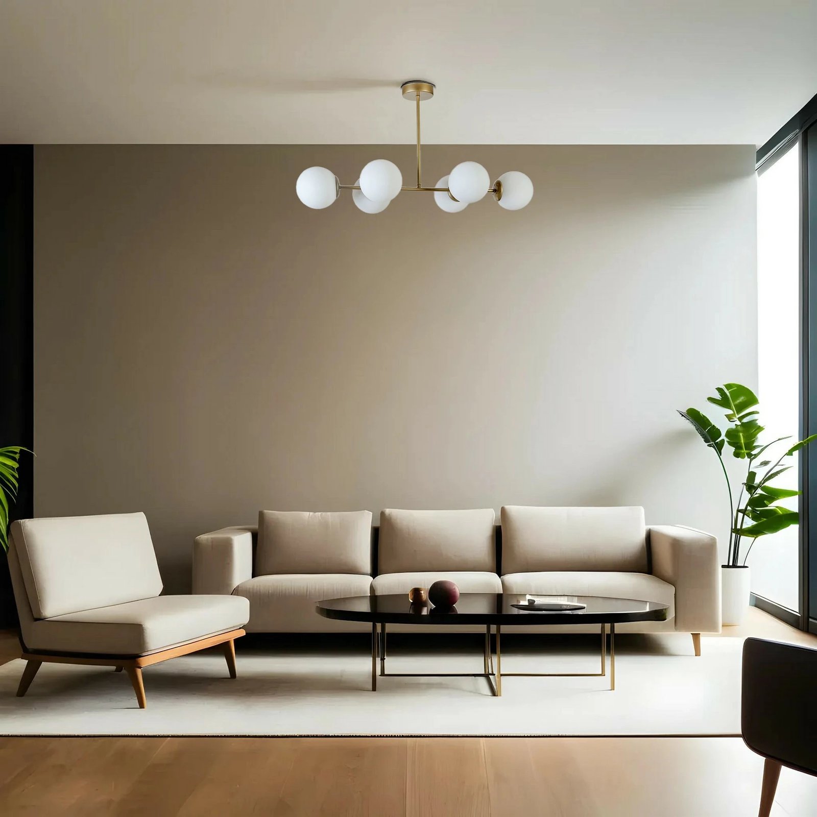 Llambë tavani Opviq, Yeni Favori 6 llampa, ngjyrë ari dhe e bardhë, gotë