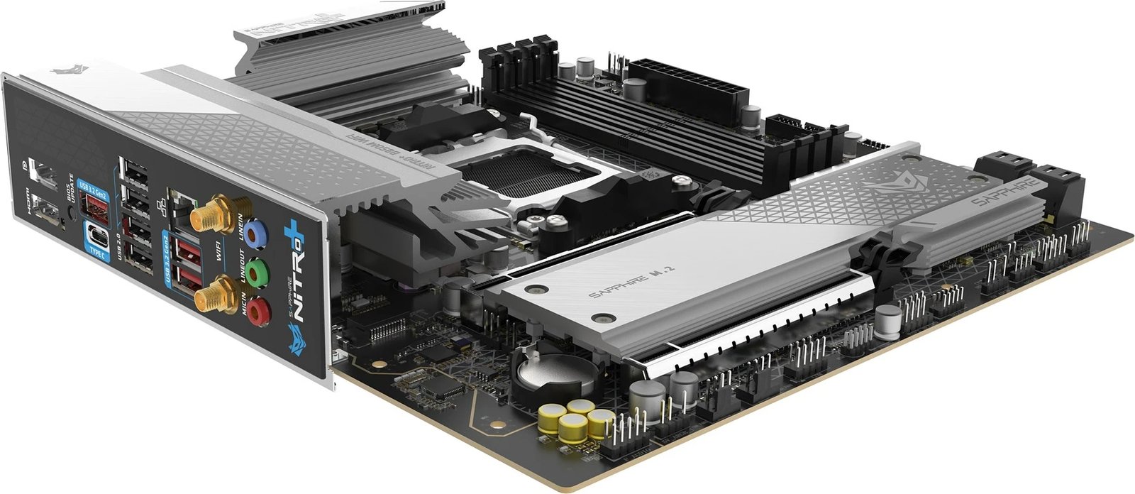 Pllakë amë Sapphire NITRO+ B850M WIFI, Socket AM5, micro ATX, E zezë