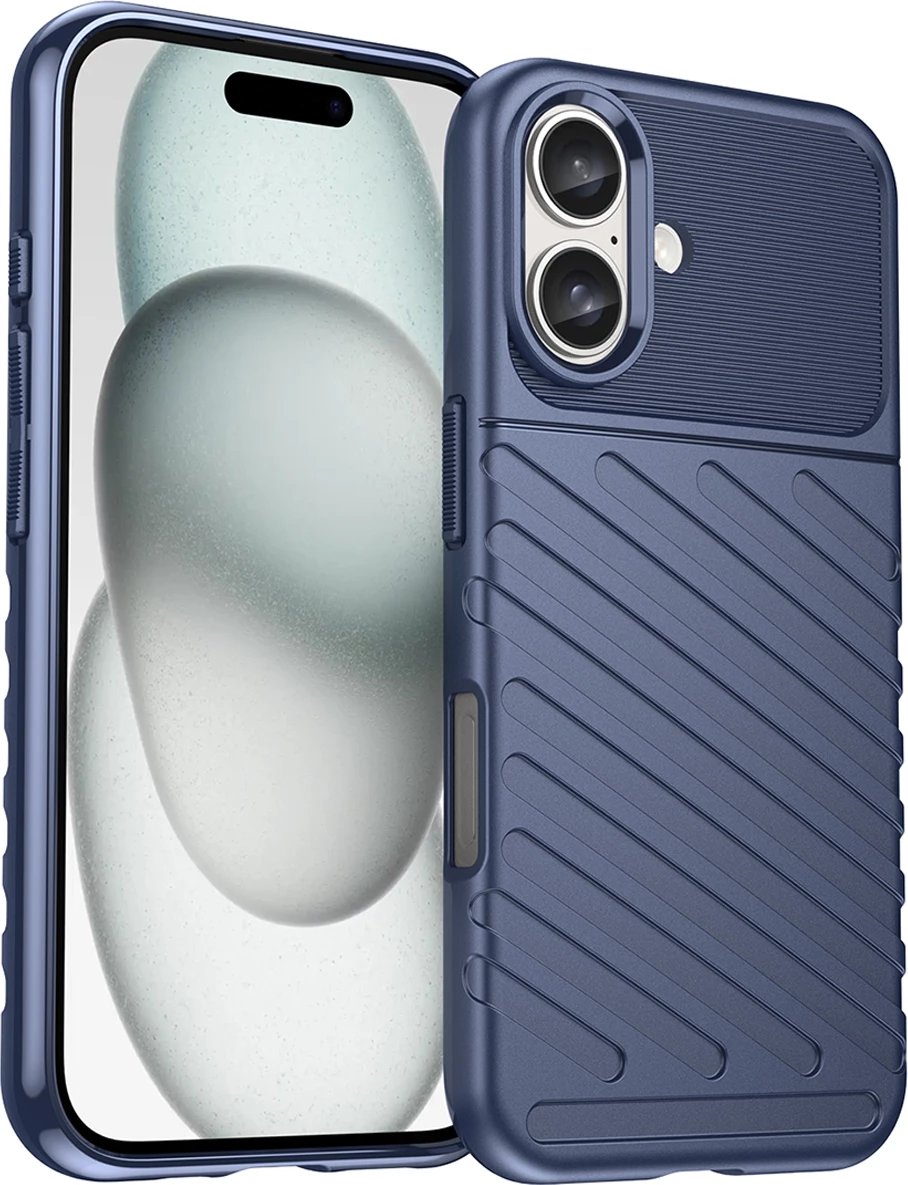 Mbështjellës Hurtel Thunder Case për iPhone 16 Plus, TPU, Blu