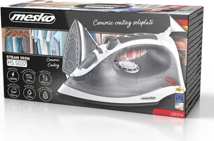 Hekur me avull Adler Mesko MS 5037, 3400 W, Gri Hekur me avull Adler Mesko MS 5037, 3400 W, Gri