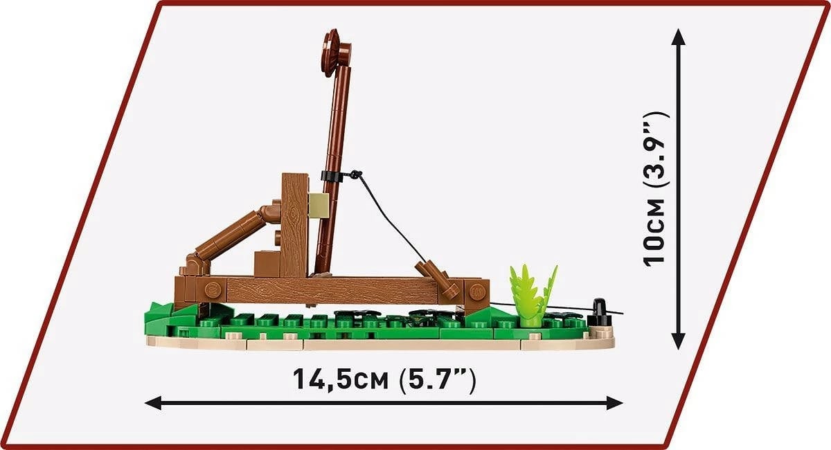 Set lodrash ndërtimi Cobi Klocki Imperium Romanum Blocks Katapult Onager, 173 blloqe, me figurë legjionari