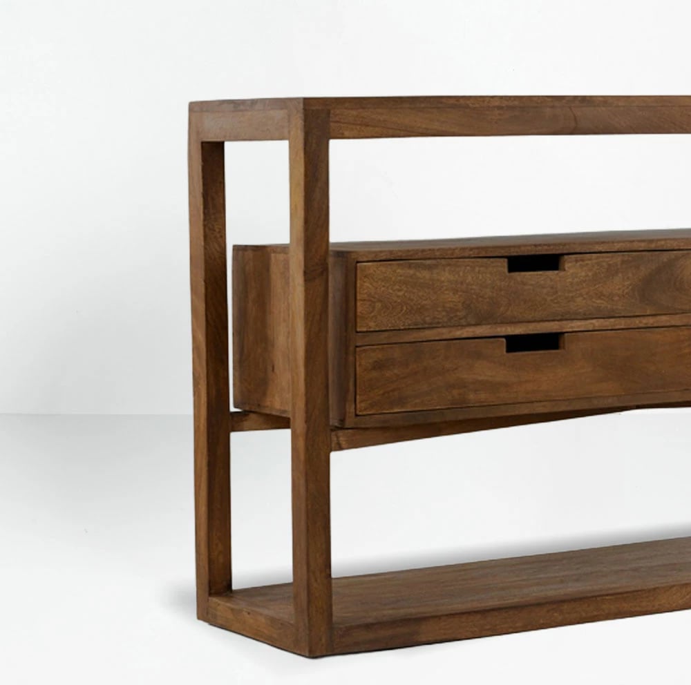 Konsol Elis, ngjyrë natyrale, 140x33x76cm