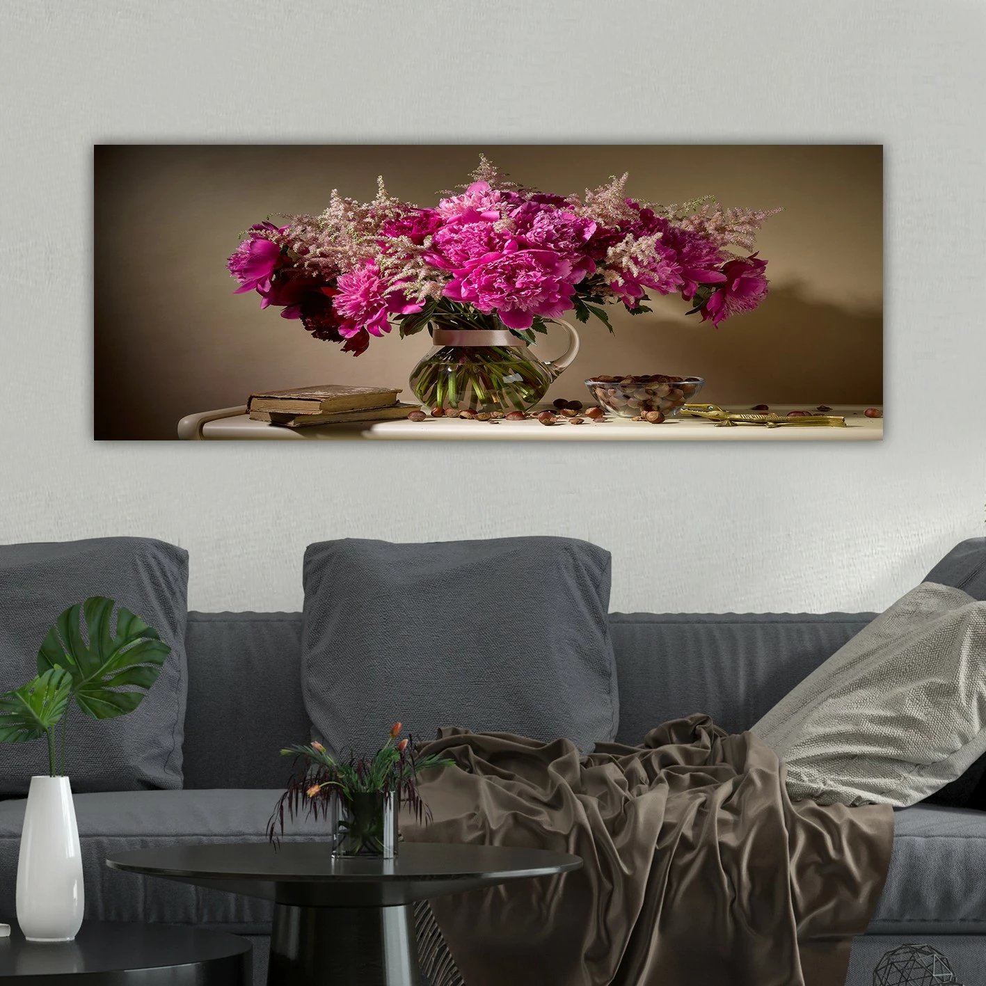 Pikturë dekorative në kanavacë, shumëngjyrëshe, kornizë druri, 30x80cm, YTY335962598_3080