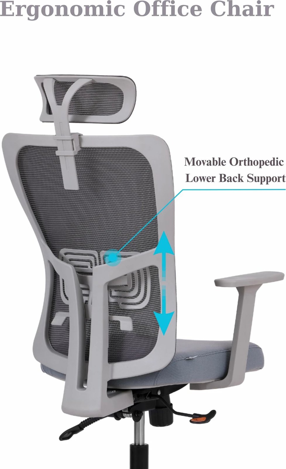 Karrige zyre ergonomike, ngjyrë gri, Skye Decor, 126 cm Karrige zyre ergonomike, ngjyrë gri, Skye Decor, 126 cm