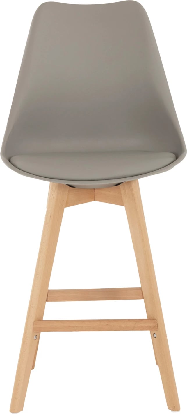 Karrige për bar VEGAS FH8000.30, polipropilen gri - dru ahu ngjyrë natyrale, 47x58x107H cm., set prej 4 copë