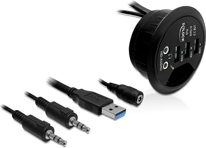 USB hub DeLOCK 61990, LED indikatorë, e zezë