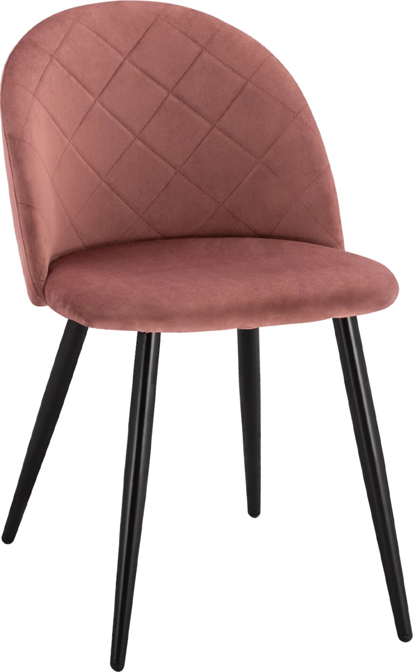 Karrige ODED me këmbë metalike të zeza & kadife ngjyrë molle të kalbur FH8731.12 49x57x79 cm, set prej 4 copash