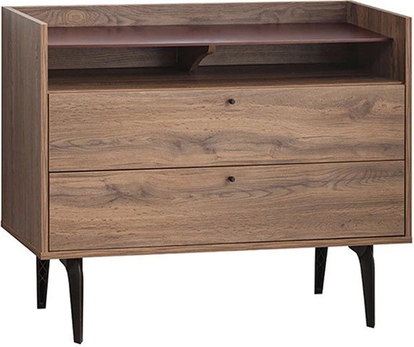 Komodë MARSALA me 2 sirtarë, ngjyrë arre, 105x45x85 cm