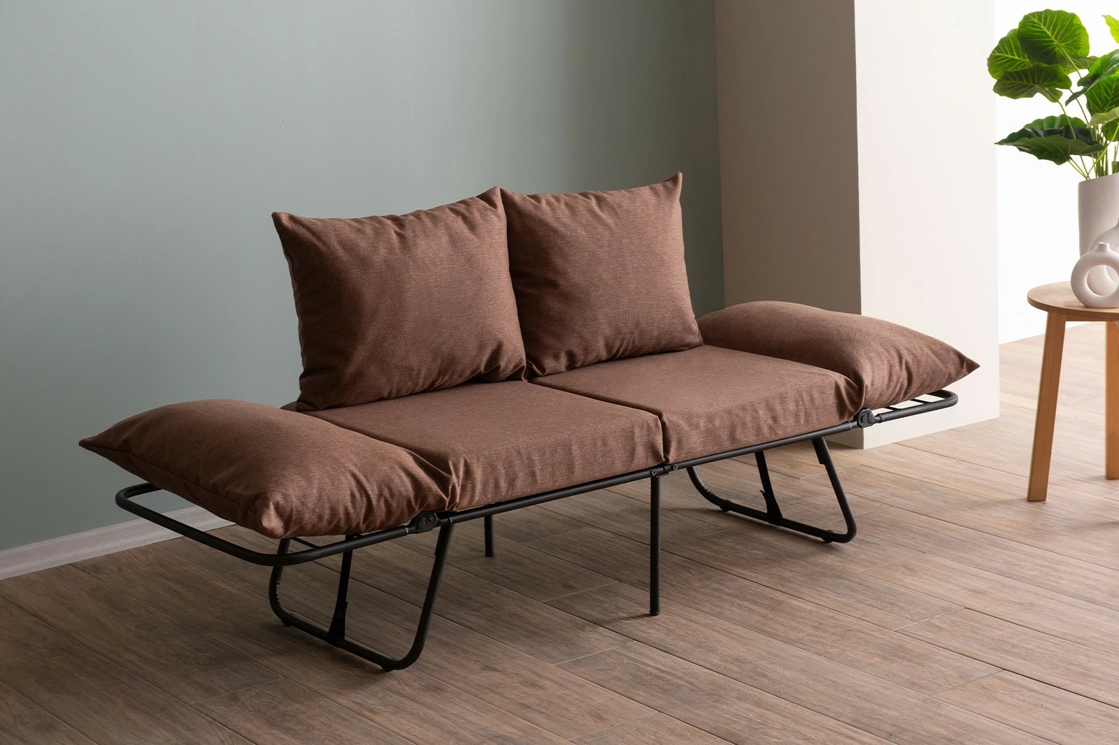 Divan-krevat dy ulëshe, ngjyrë kafe e çelët, Viper 2-Seater