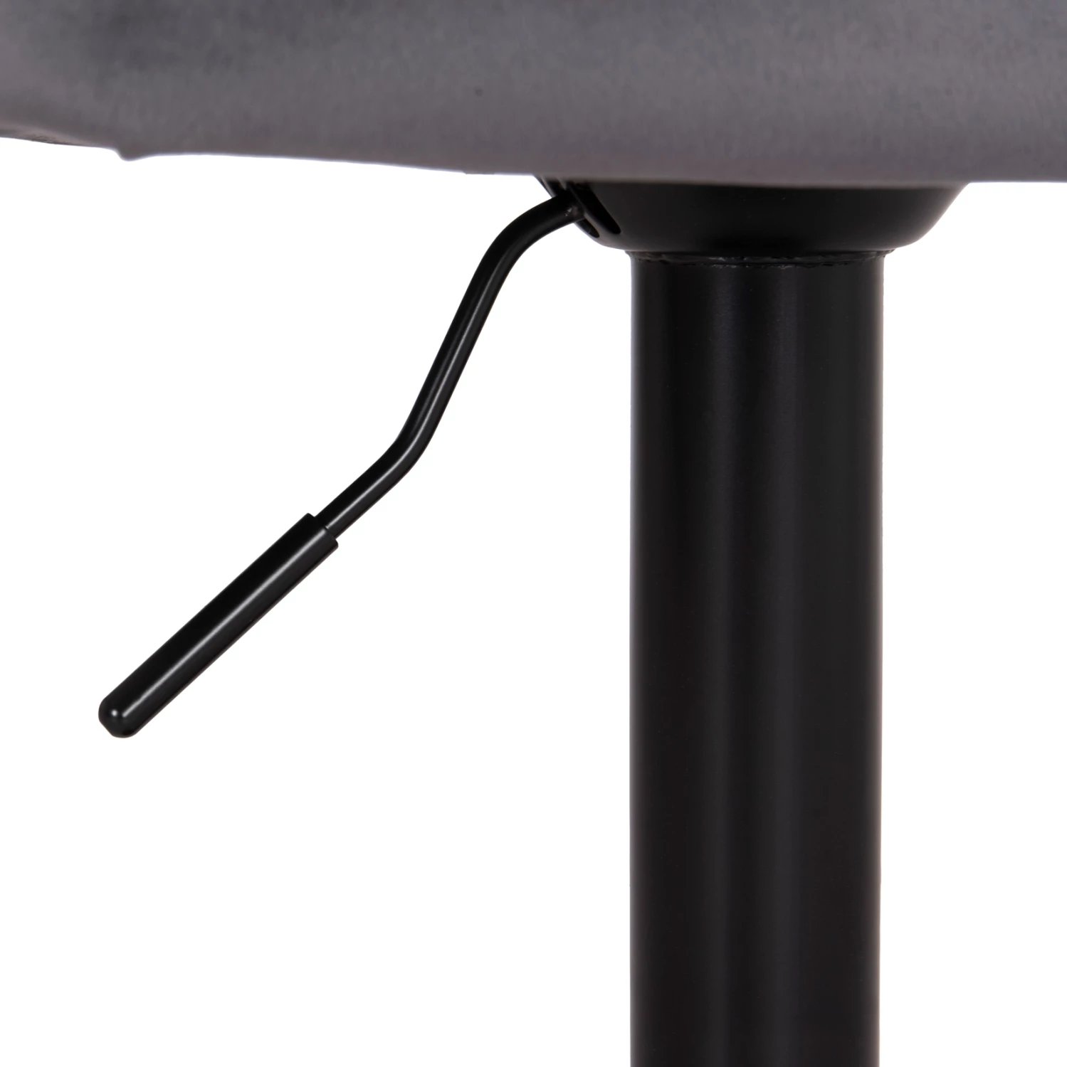 Karrige për bar rrotulluese DIANA, kadife gri, metal i zi mat, FH202.41, 44x52x109cm, set prej 2 copësh