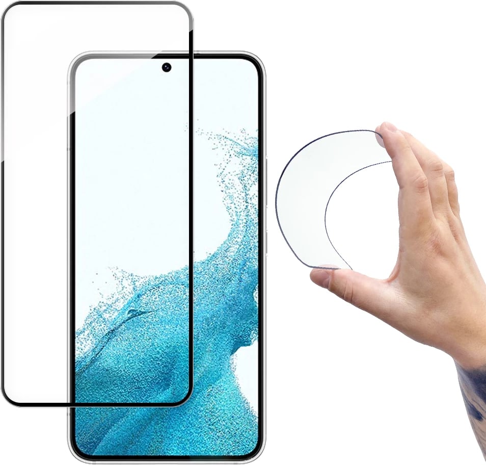 Mbështjellës xhami Wozinsky Full Cover Flexi Nano për Samsung Galaxy S22+, Transparent