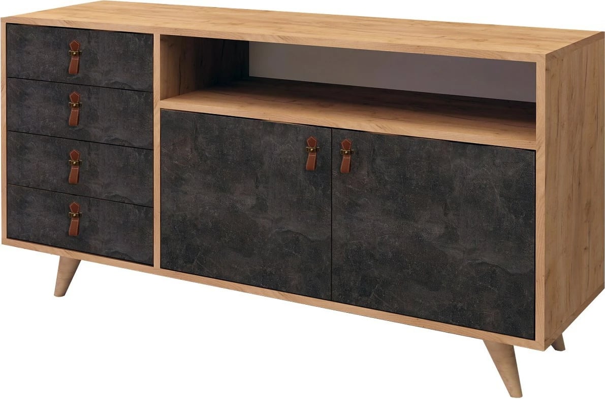 Konsol Hanah Home, Pagina, ngjyrë lis dhe gri e errët