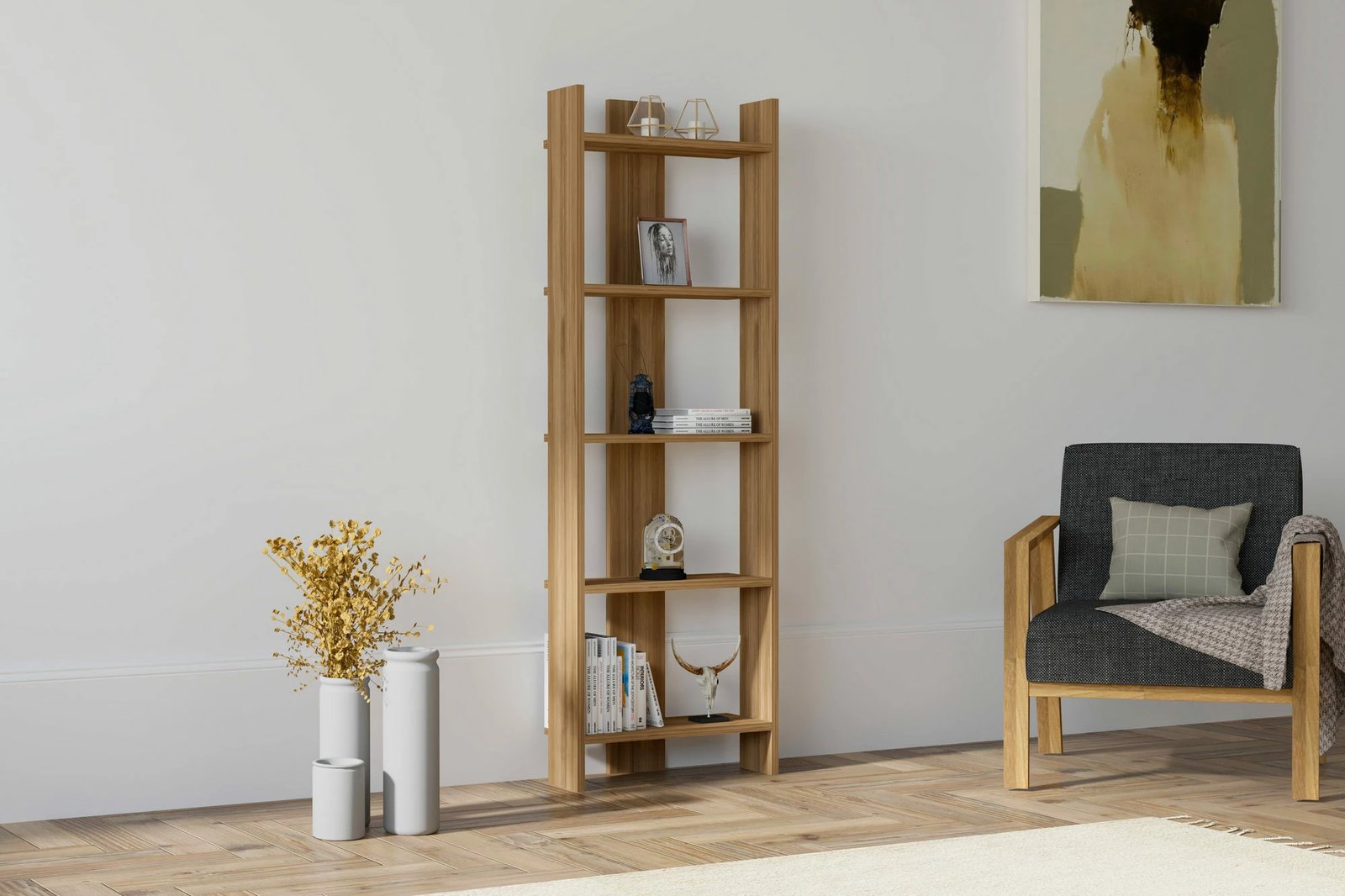 Raft librash Hanah Home, Virba, ngjyrë arre
