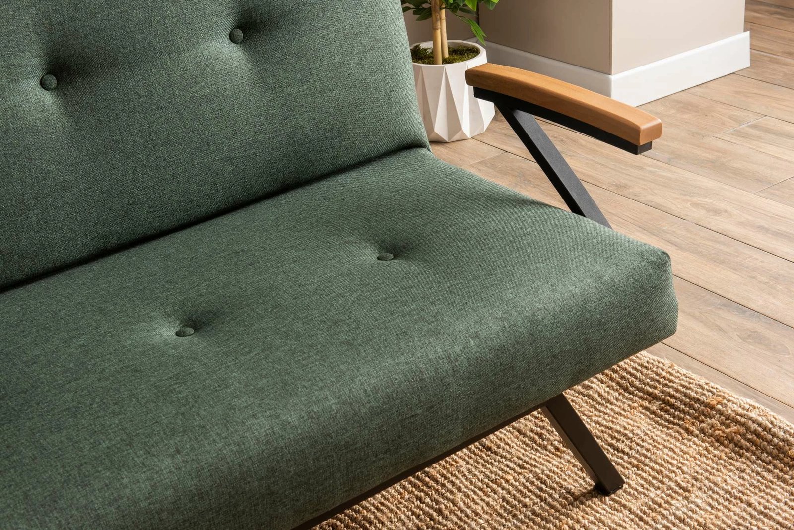 Divan-krevat 3 vende, Atelier del Sofa, Zven, ngjyrë e gjelbër