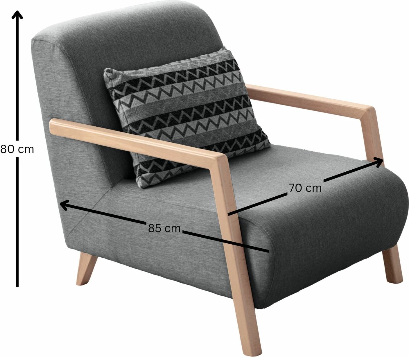 Karrige Wing, Atelier del Sofa, ngjyrë moka-antracit