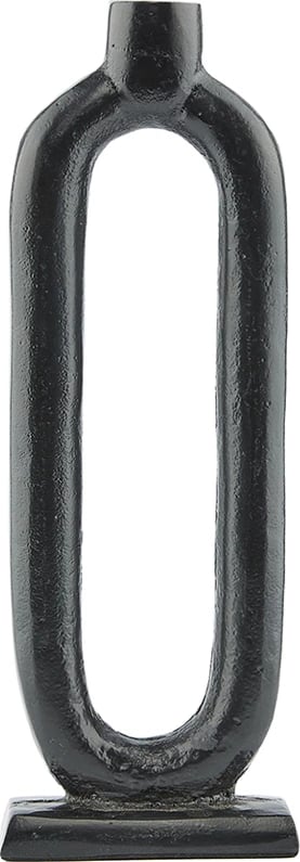 Mbajtëse qiriri CORI, alumin, e zezë, 11x11x29 cm