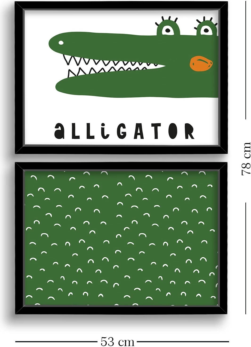 Pikturë dekorative me kornizë MDF (2 copë), Wallity, 2P3853SCT-005, ngjyrë e gjelbër dhe e bardhë