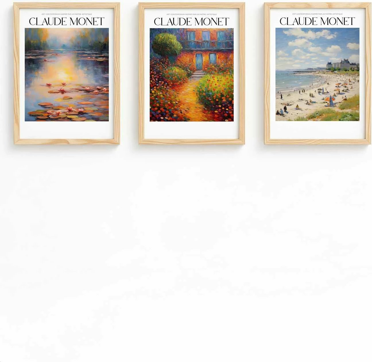 Set pikturash dekorative me kornizë, MDF, shumëngjyrëshe, Wallity, Huhu557, 40x60cm (3 copë)