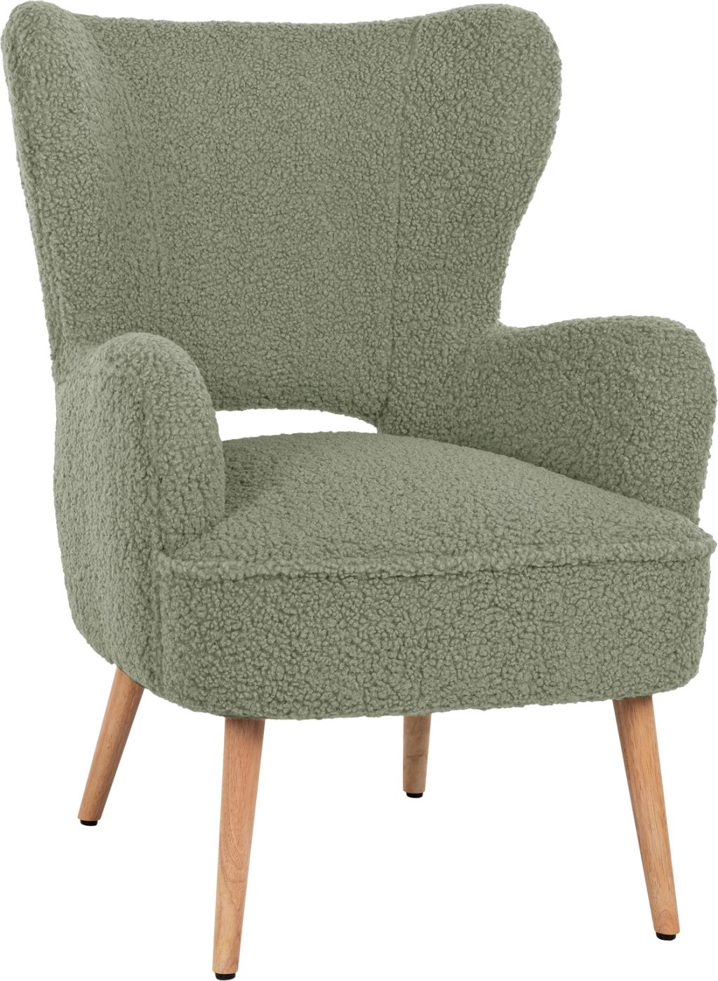 Fotelje MYLIE FH8394.27, ngjyrë fistik, pëlhurë boucle, 66x75x93H cm