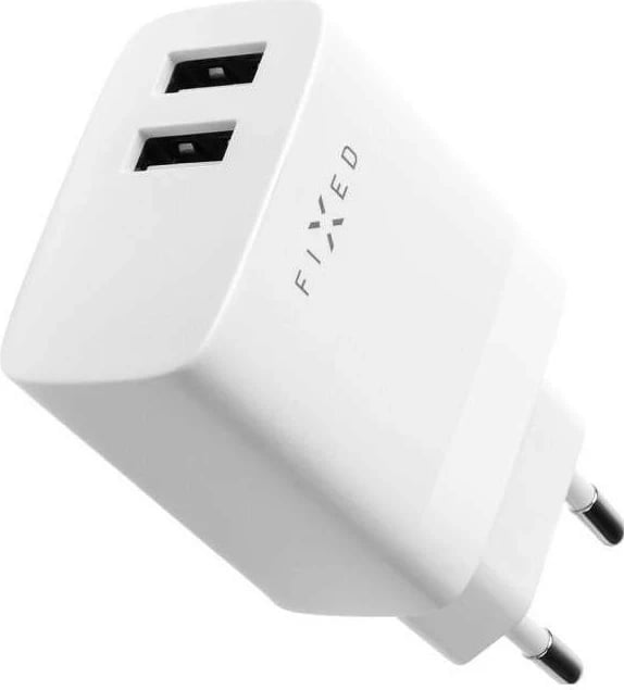 Karikues Fixed 17W, 2x USB, i bardhë