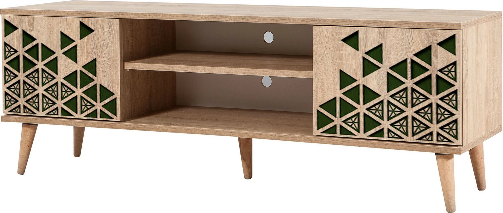 Komodë TV, Skye Decor, Truva-121, ngjyrë lisi Sonoma