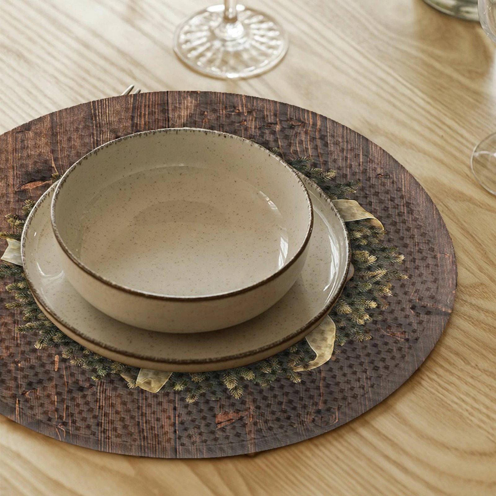 Set nënshtruesish tavoline, shumëngjyrësh, Hermia Concept, 37cm, 4 copë