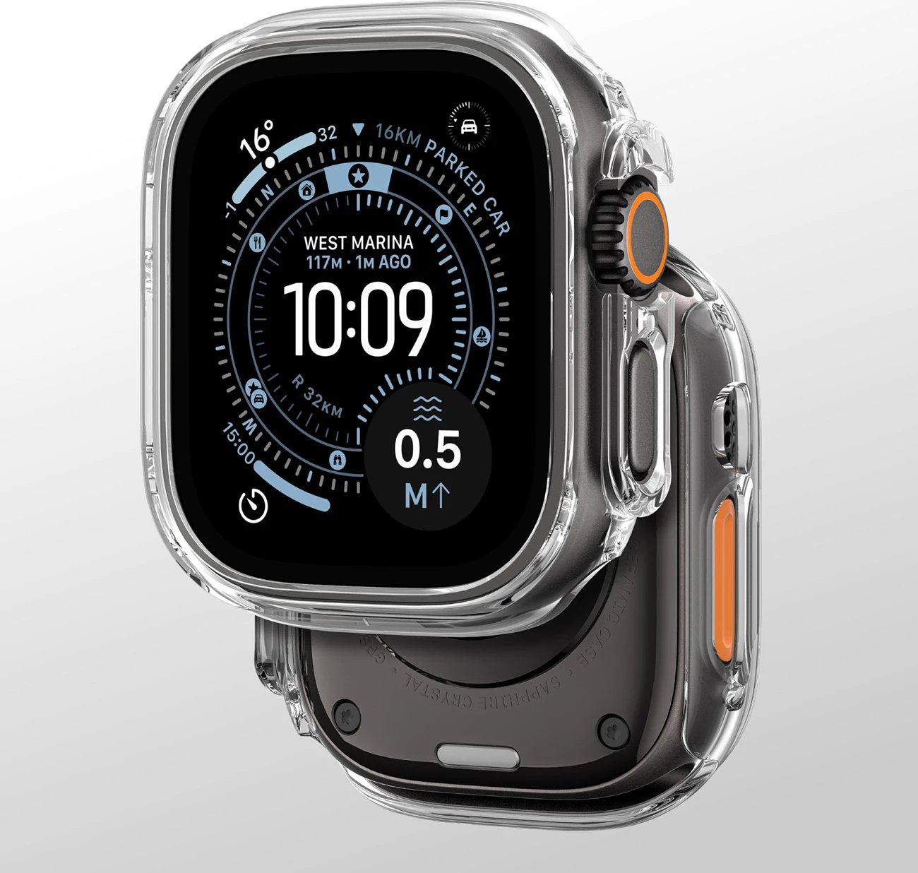 Mbështjellës mbrojtës për smartwatch, AmazingThing Minimal, për Apple Watch Ultra 3 49 mm, transparent