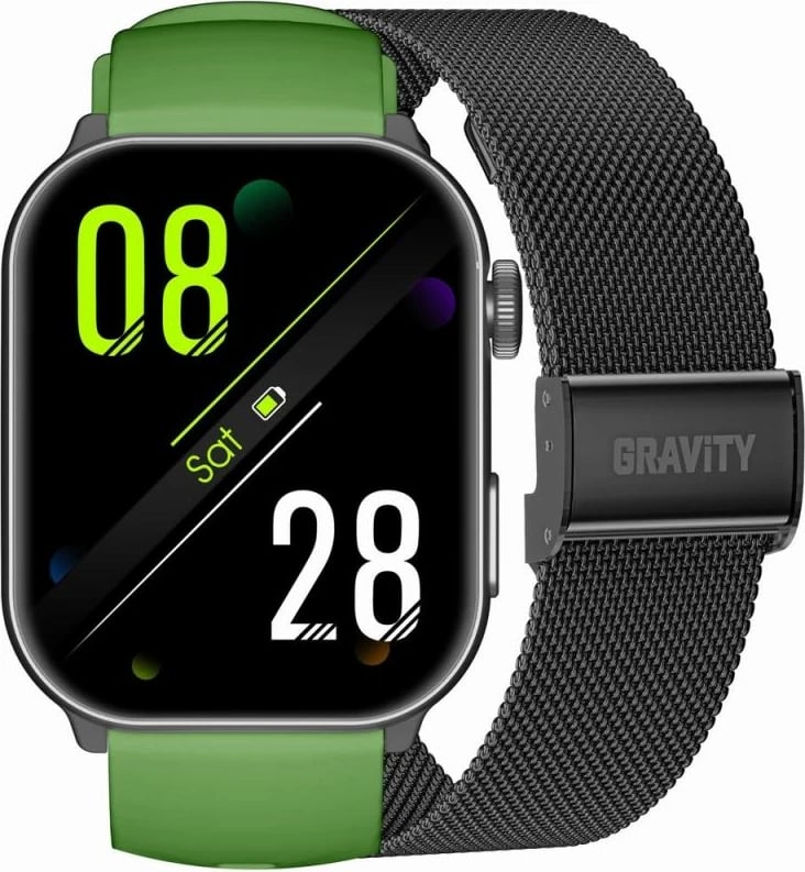 Smartwatch për meshkuj Gravity, e zezë