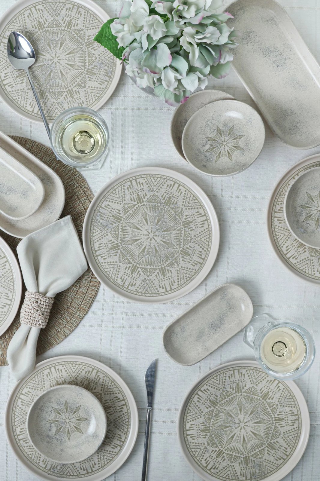 Set mëngjesi 14 pjesësh, Hermia Concept, X00019003, ngjyrë krem