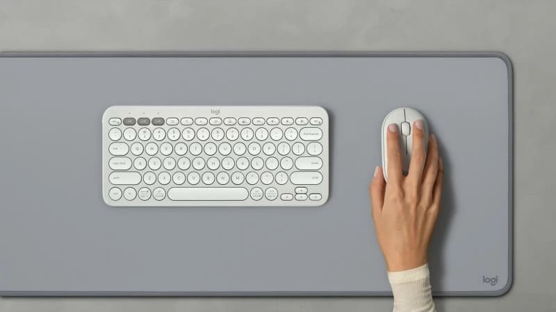 Maus Logitech Pebble Mouse 2 M350s 910-007013 Bluetooth Wireless, Easy-Switch 3 pajisje, Silent Touch, i bardhë