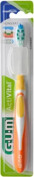 Brushë dhëmbësh GUM Activital Medium unisex portokalli