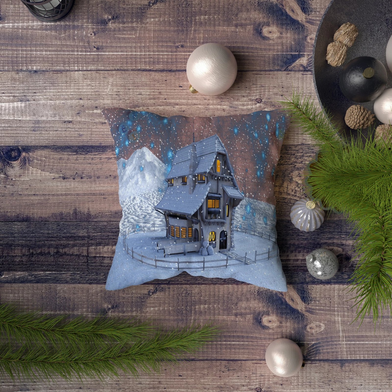 Jastëk dekorativ Aberto Design, NYXMAS112, shumëngjyrësh, 43x43cm