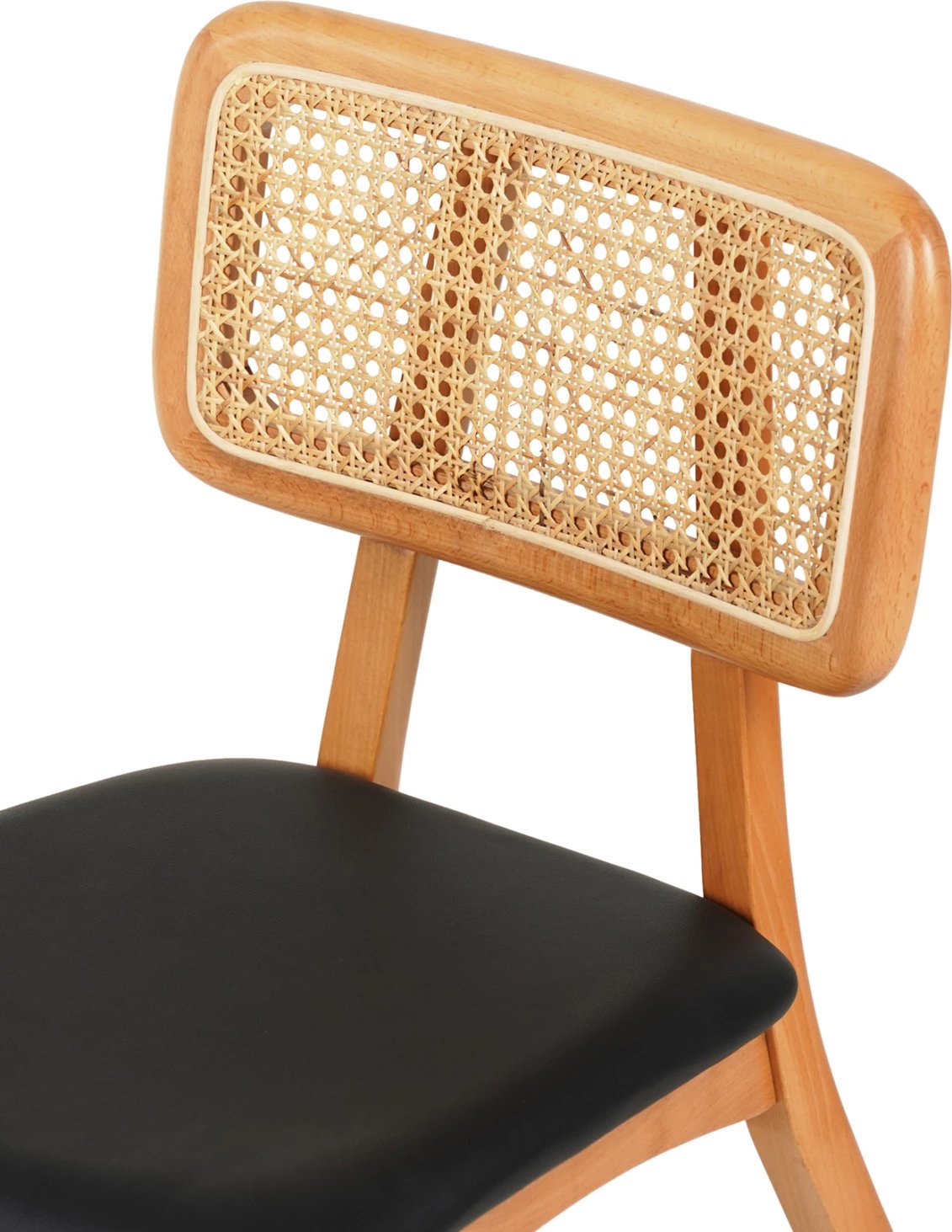 Karrige për ngrënie LUFFY FH9953.01 dru ahu ngjyrë lisi-zi PU 47x60x80Hcm