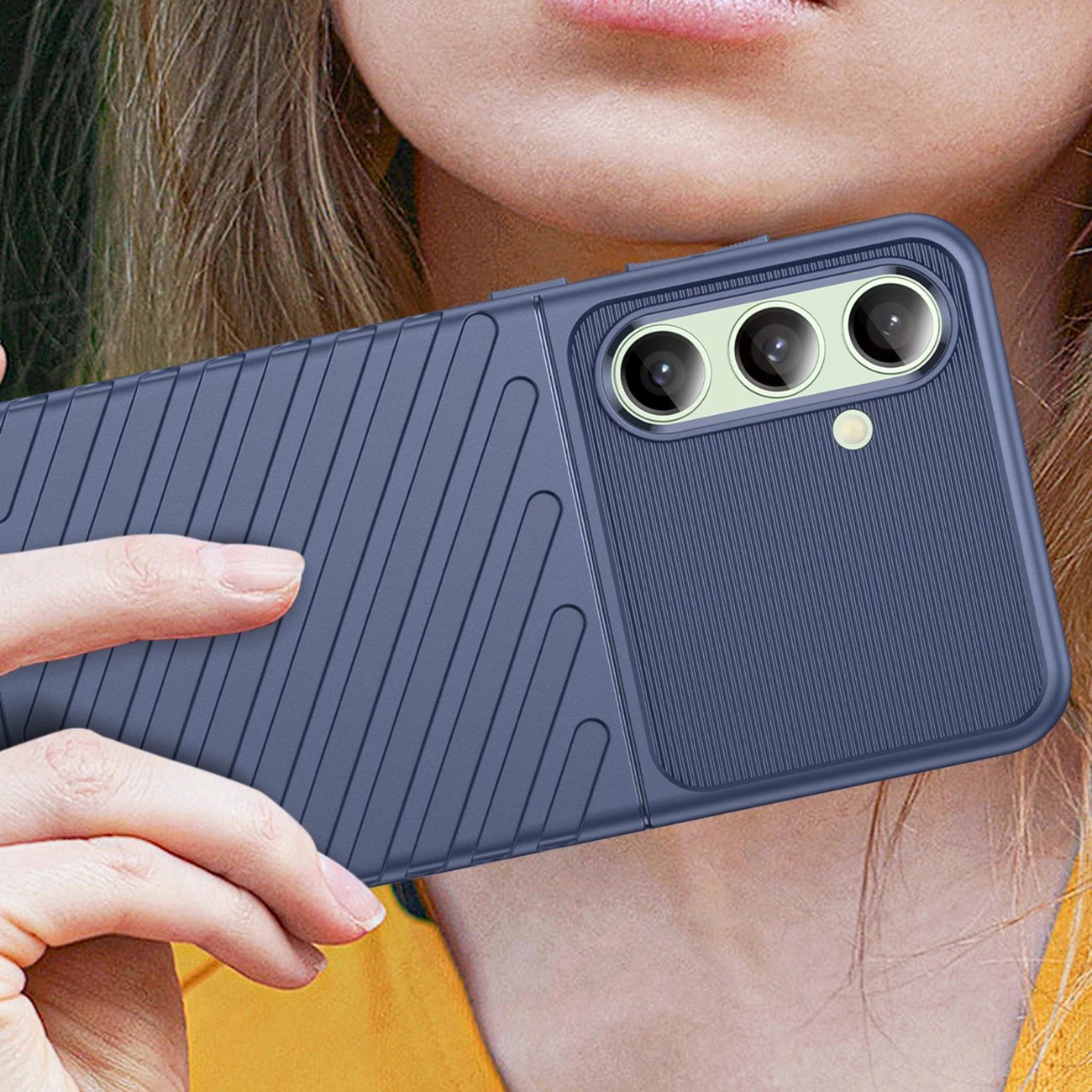 Mbështjellës Hurtel Thunder Case për Samsung Galaxy S24 FE, TPU, Blu