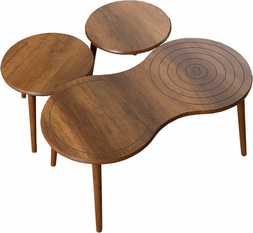 Set tavolinash kafeje Skye Decor, Marlo, ngjyrë arre