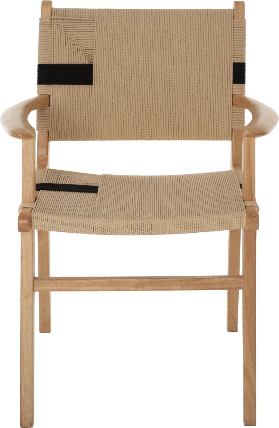 Karrige pa krahë, dru gome dhe litar, 62,5x60x88 cm, FH9324.01