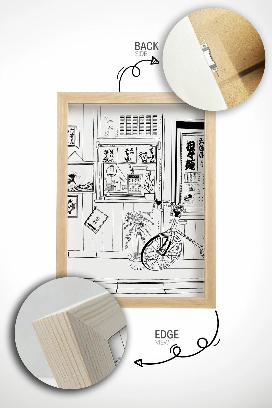 Pikturë dekorative me kornizë, Wallity, Lmnmdl23